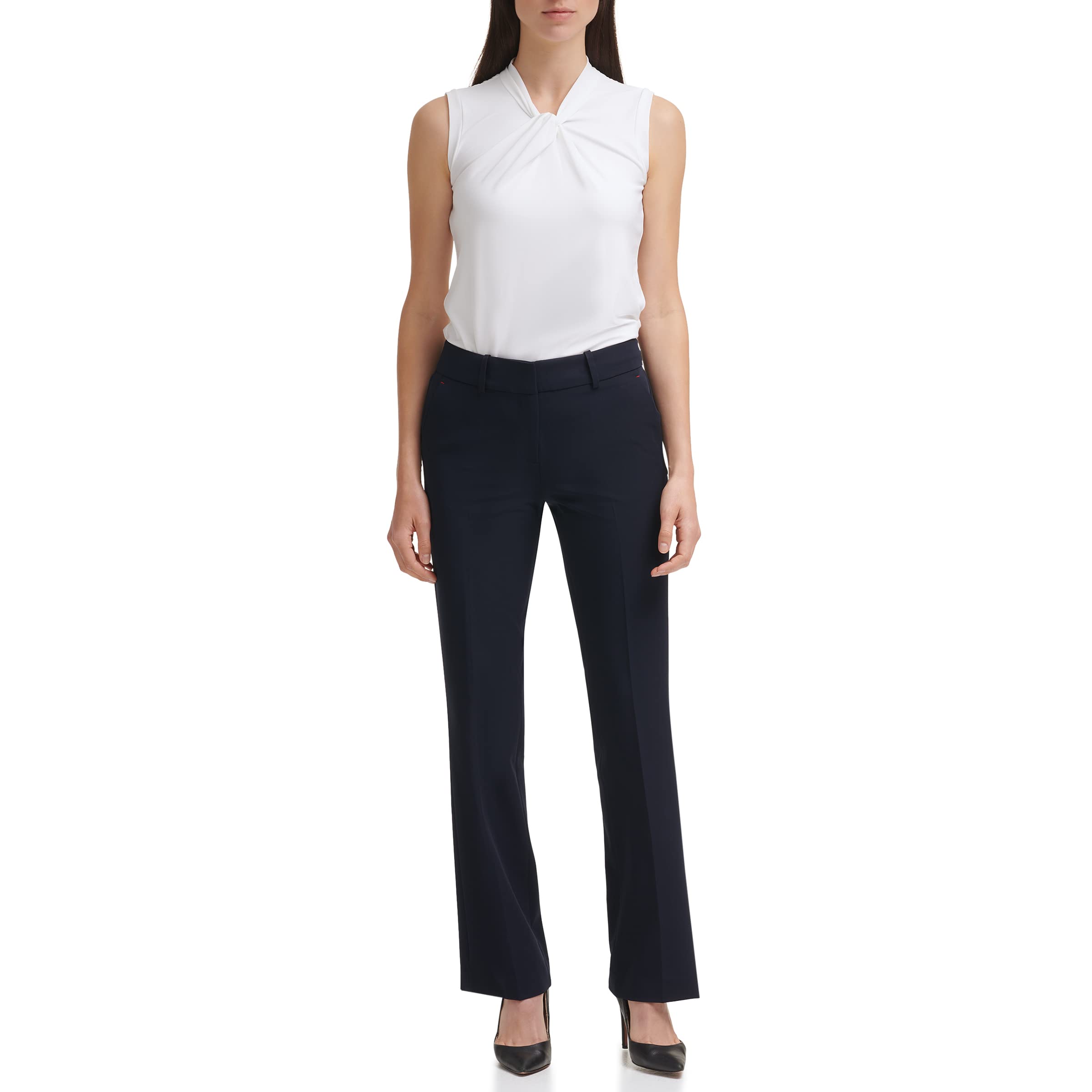 Foto 2 pulgar | Pantalones Tommy Hilfiger Solid Sutton Boot Leg Midnight 14 - Venta Internacional.