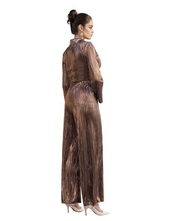 Foto 4 | Conjunto de Blusa Y Pantalón Recto Kosauki Moda Rouss Cobre
