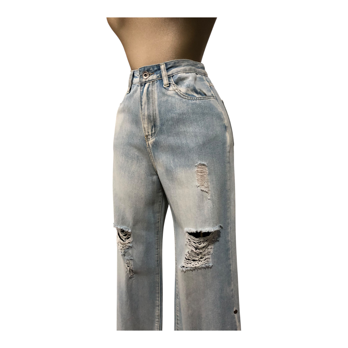 Foto 4 | Pantalón De Mezclilla Flores Para Dama Erivel