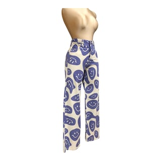 Foto 3 | Pantalón Estampado Caritas Azul Erivel