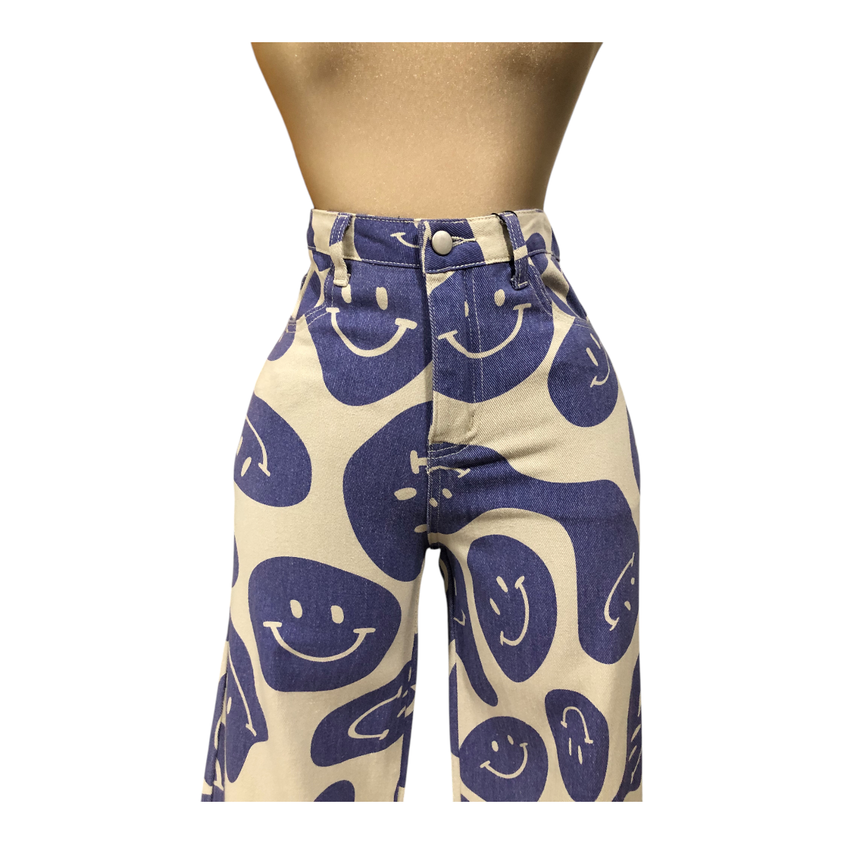 Foto 5 | Pantalón Estampado Caritas Azul Erivel