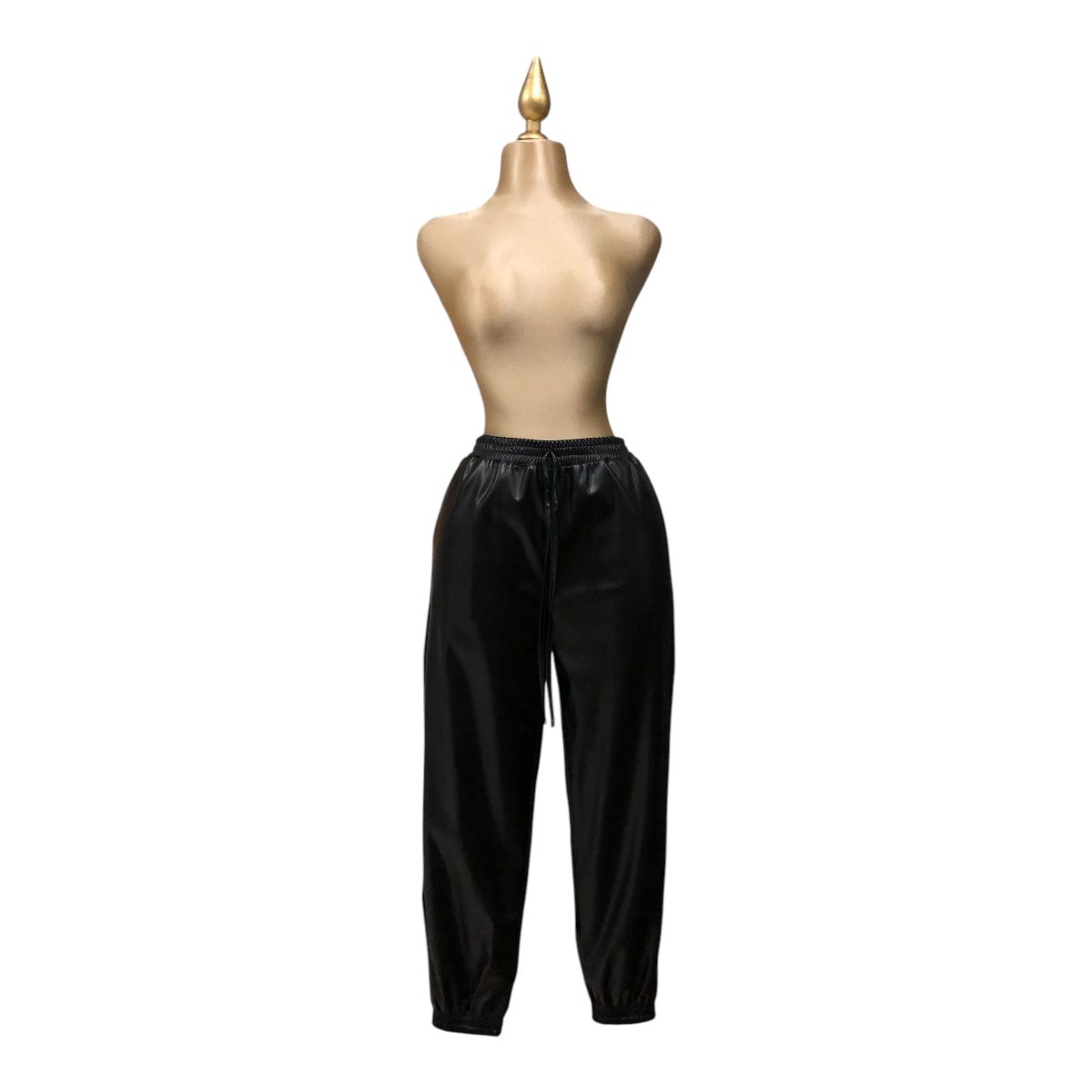 Pantalón Color Negro Efecto Piel Erivel