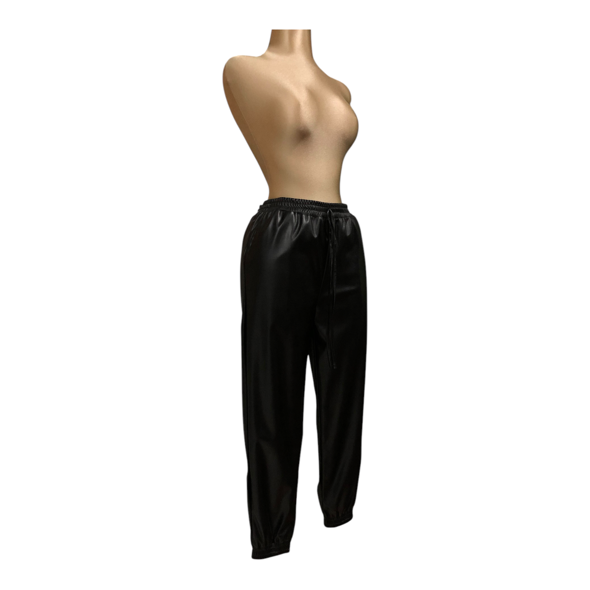 Foto 2 | Pantalón Color Negro Efecto Piel Erivel