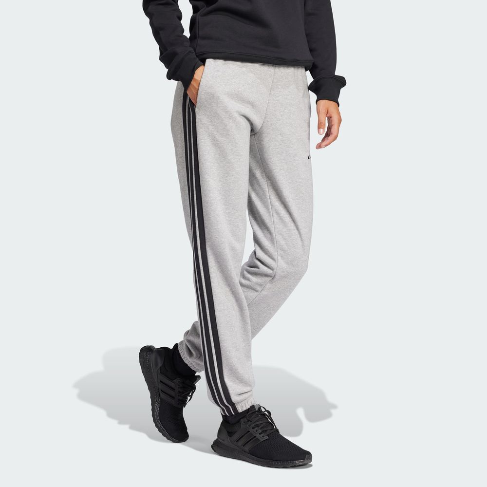 Foto 5 | Pants Essentials French Terry Cuffed 3 Franjas Adidas Gris Mujer
