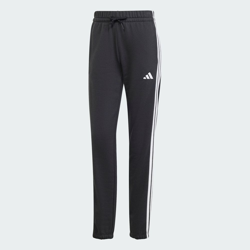 Foto 4 pulgar | Pants Essentials French Terry Cuffed 3 Franjas Adidas Negro Mujer