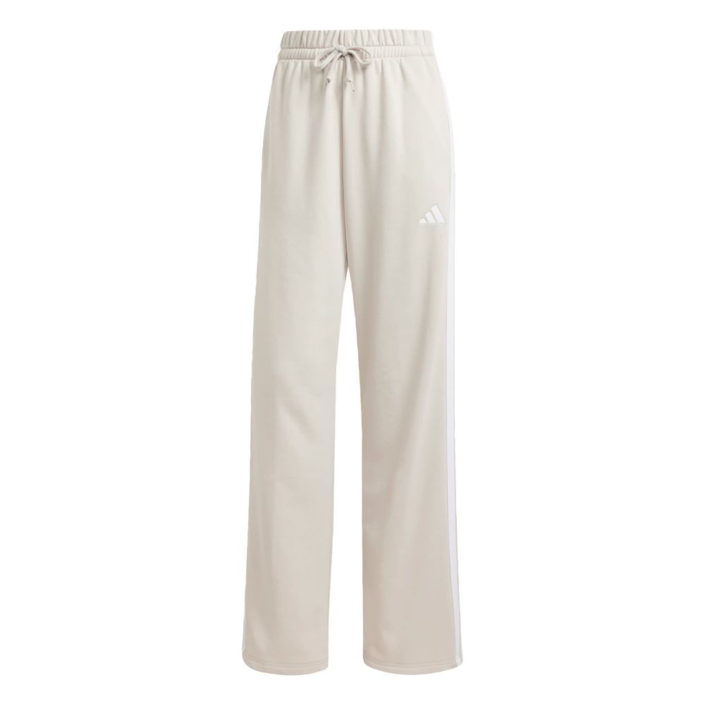 Pants Essentials 3 Tiras Dobladillo Abierto Felpa Francesa Adidas Gris Mujer