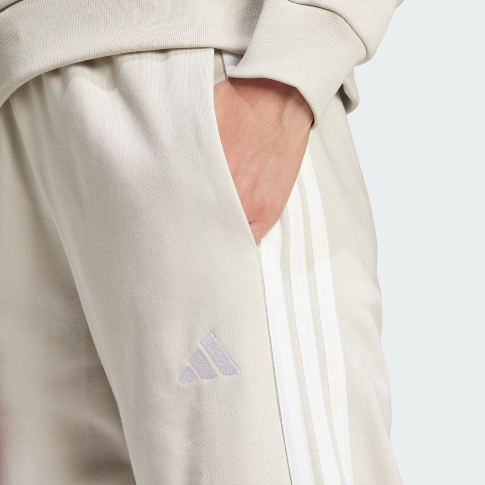 Foto 6 | Pants Essentials 3 Tiras Dobladillo Abierto Felpa Francesa Adidas Gris Mujer
