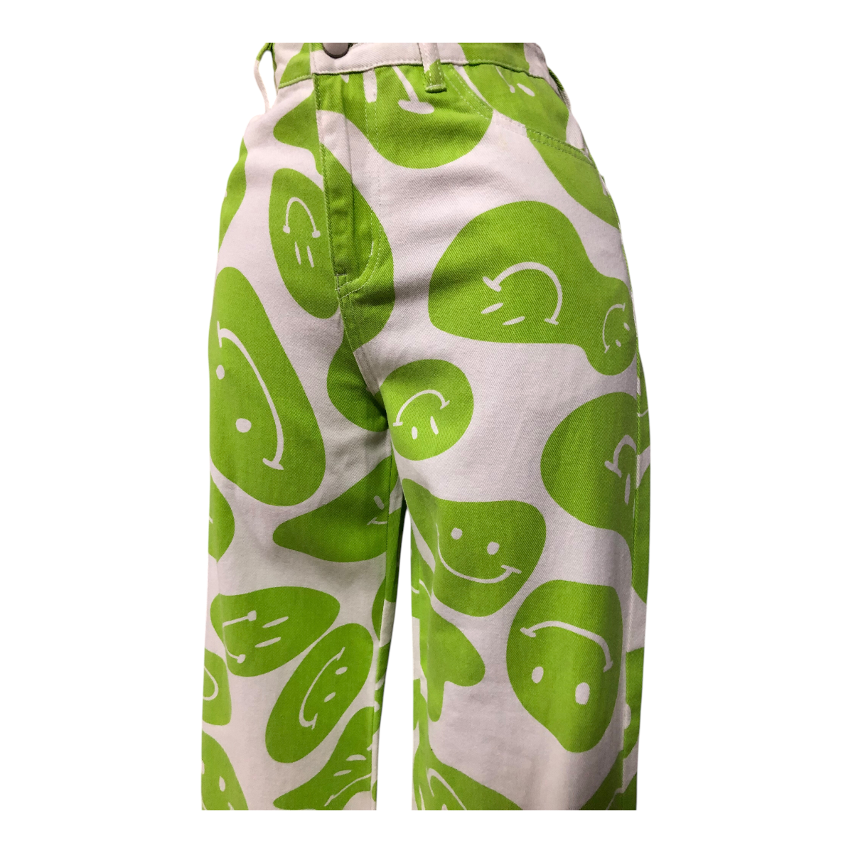 Foto 4 pulgar | Pantalón Con Estampado De Caritas Verde Erivel