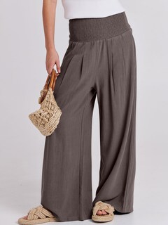 Foto 2 | Pantalón Anrabess Lino Café para Mujer - Venta Internacional