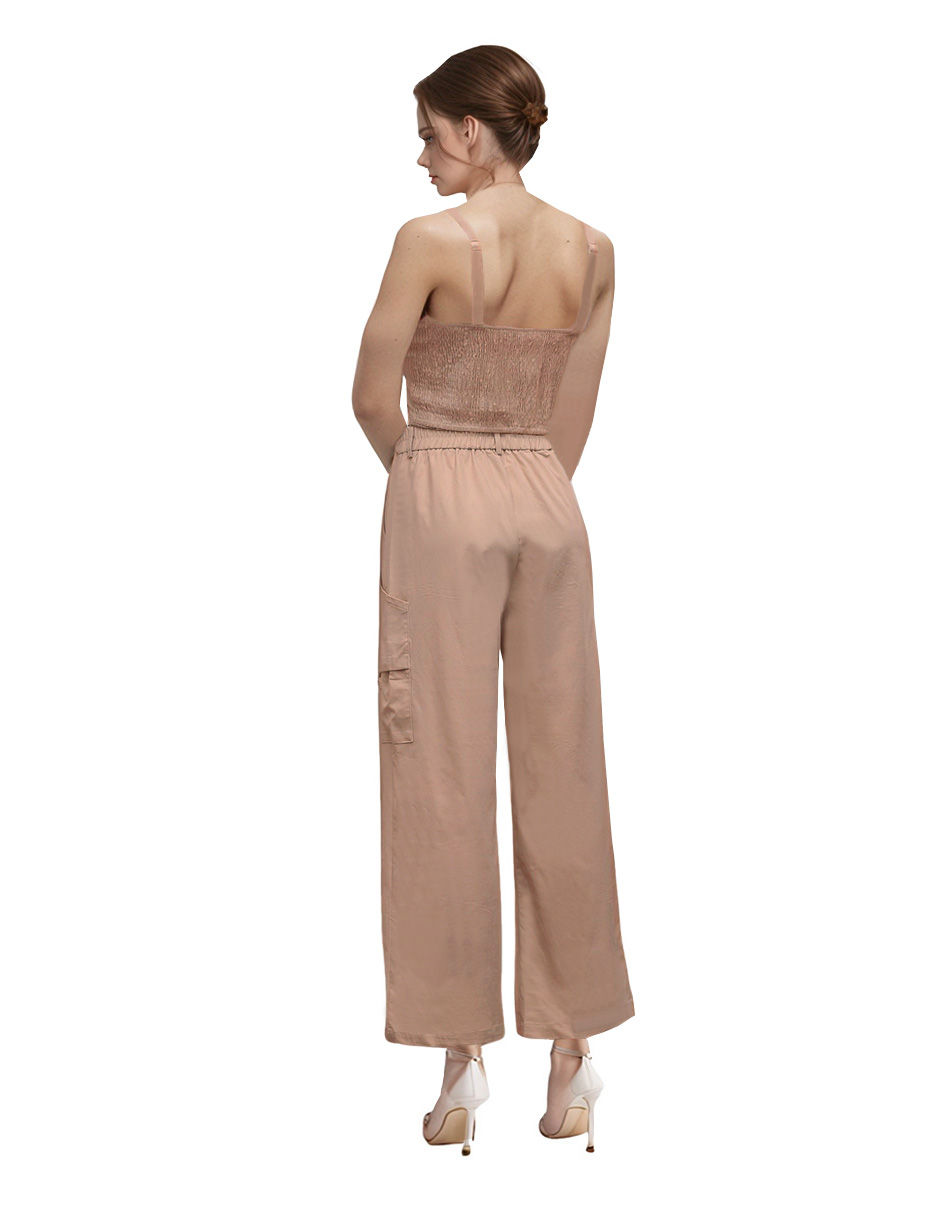Foto 4 pulgar | Conjunto Blusa Y Pantalón Recto Tipo Cargo Color Marrón