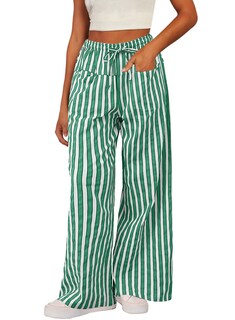 Foto 2 | Pantalones Acelit Para Mujer, Casuales, A Rayas, Color Verde Claro, Xl - Venta Internacional.