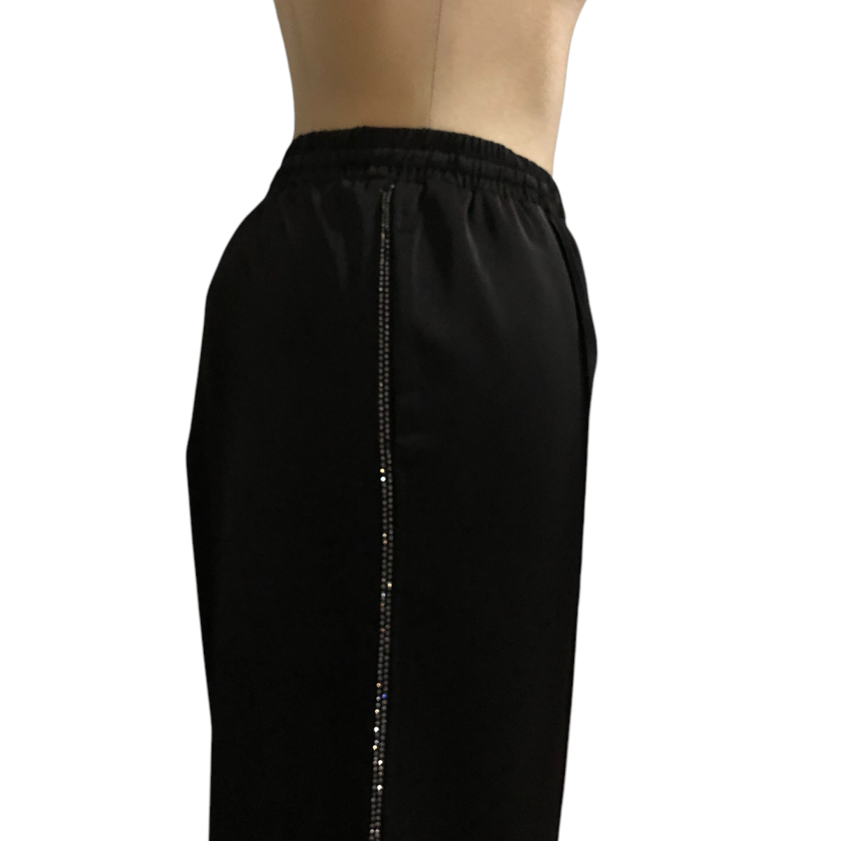 Foto 5 pulgar | Pantalón Resorte Cintura Negro Erivel