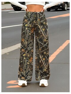 Foto 3 | Pantalones Con Estampado De Leopardo Con Estampado De Leopardo En La Cintura Y Pernera Ancha - Venta Internacional.