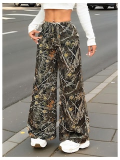 Foto 4 | Pantalones Con Estampado De Leopardo Con Estampado De Leopardo En La Cintura Y Pernera Ancha - Venta Internacional.
