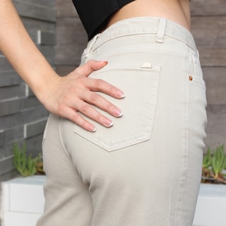 Foto 3 | Pantalón Beige Wide Leg Mujer