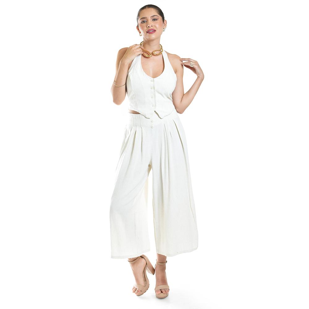 Set De Lino Elegante Roman Fashion /juvenil, 93016-9225 (arena) Beige