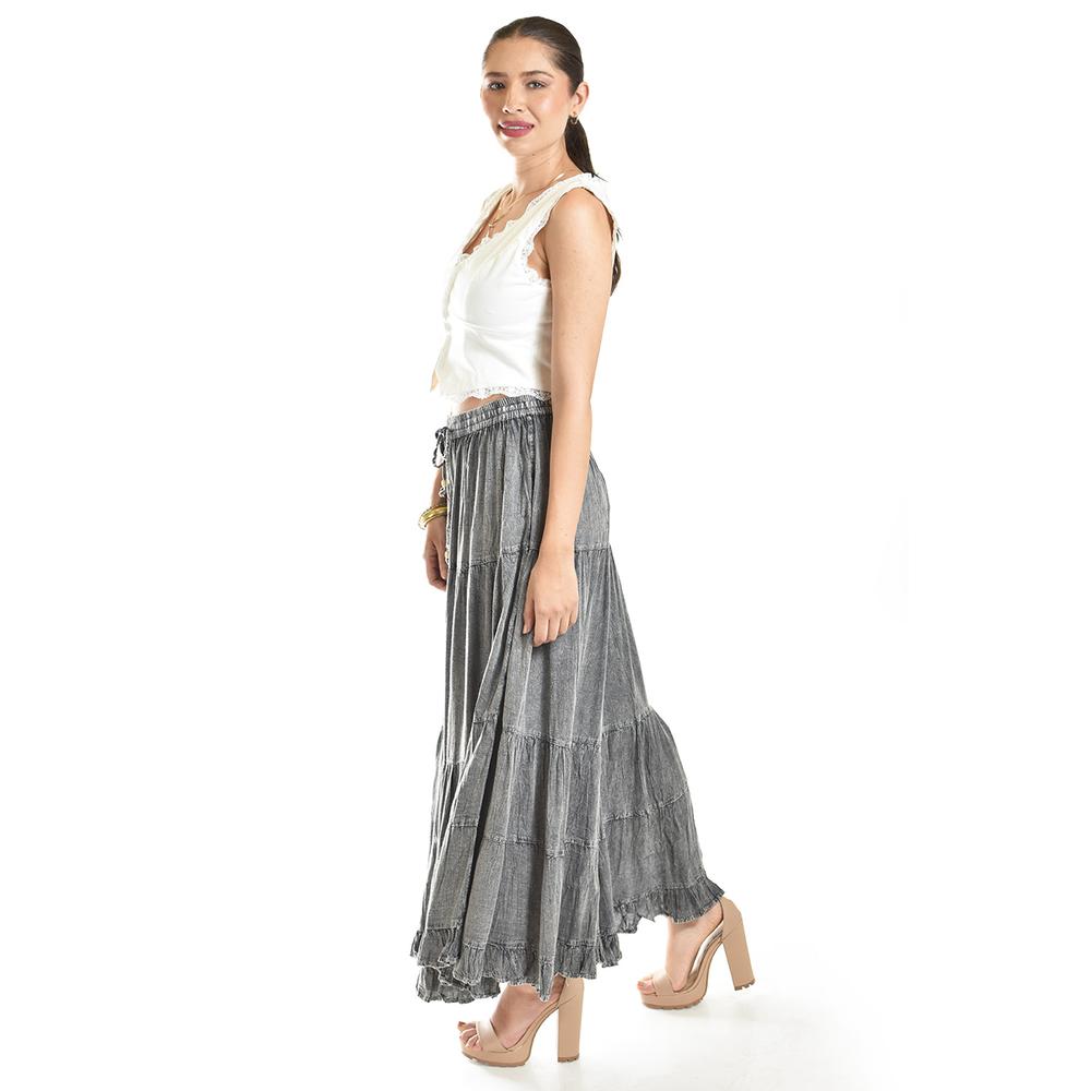 Foto 3 pulgar | Pantalon Estilo Palazzo Roman Fashion /juvenil, 042 (gris Obscuro) Gris