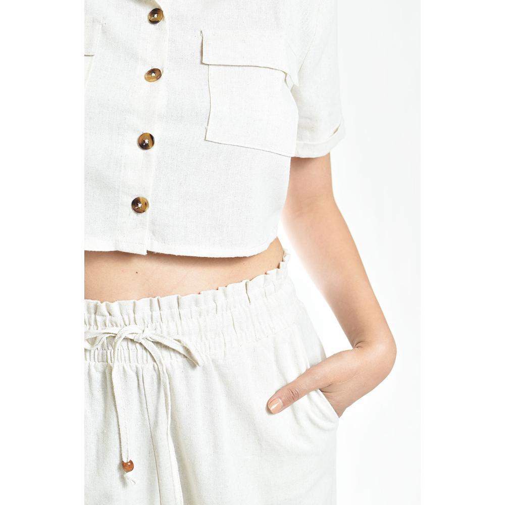 Foto 5 pulgar | Set Camisero De Lino Roman Fashion /juvenil, 3880-9246 (arena) Beige
