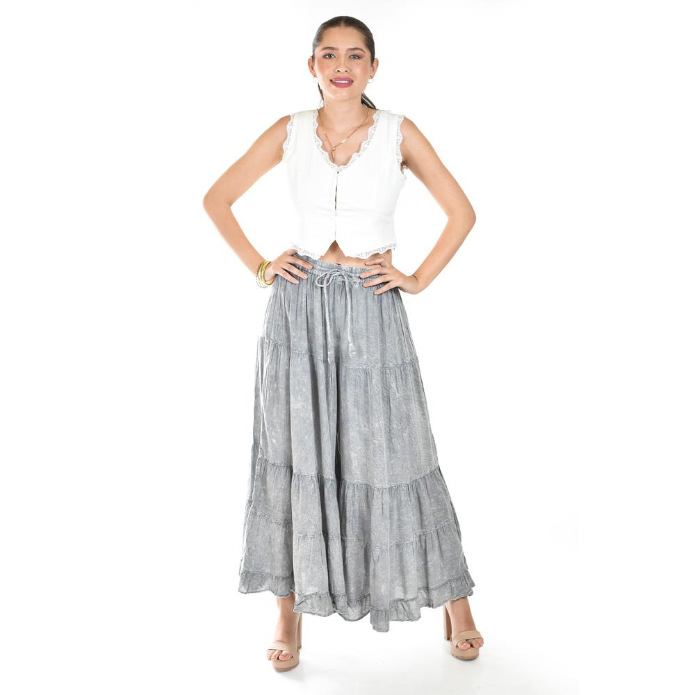 Pantalon Estilo Palazzo Roman Fashion /juvenil, R42 (gris) Gris