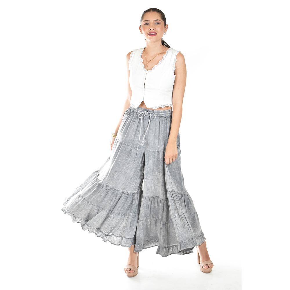 Foto 6 pulgar | Pantalon Estilo Palazzo Roman Fashion /juvenil, R42 (gris) Gris