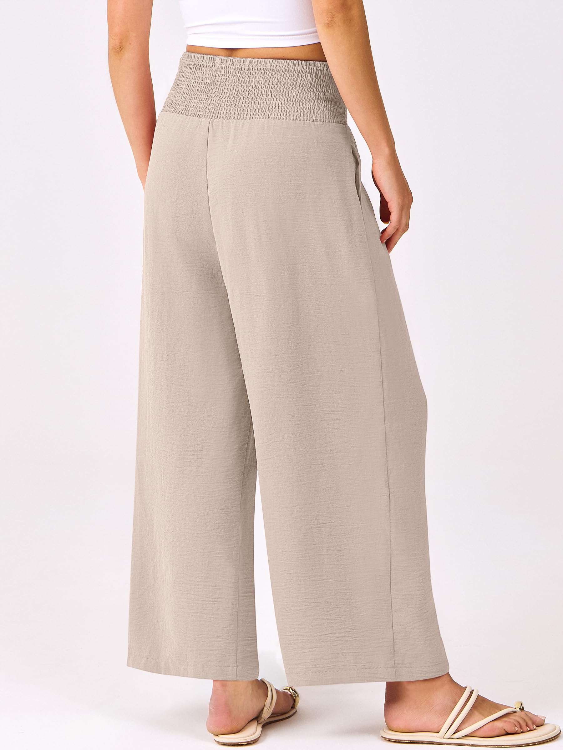 Foto 4 pulgar | Pantalones Palazzo Anrabess De Cintura Alta Y Pierna Ancha Para Mujer - Venta Internacional.
