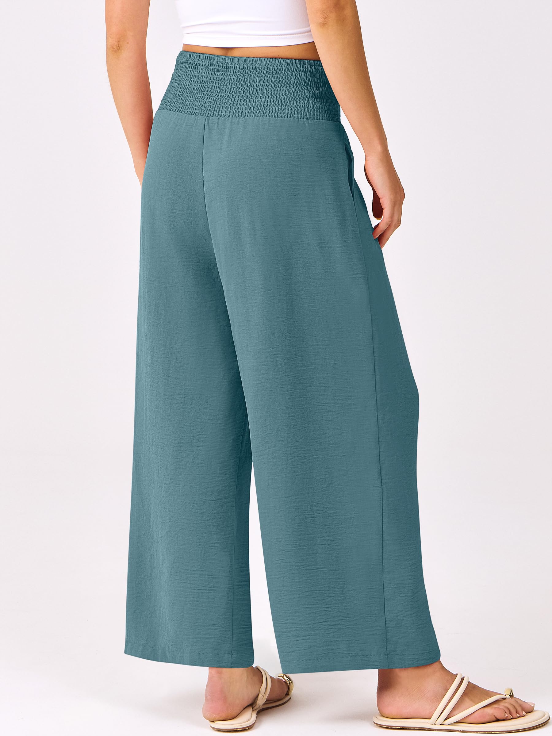 Foto 4 pulgar | Pantalones Palazzo Anrabess Para Mujer, Pierna Ancha, Cintura Alta, Modelo Lake S - Venta Internacional.