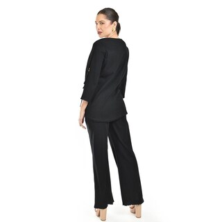 Foto 3 | Set De Lino Con Botones Decorativos Roman Fashion /juvenil, 0230 (negro) Negro