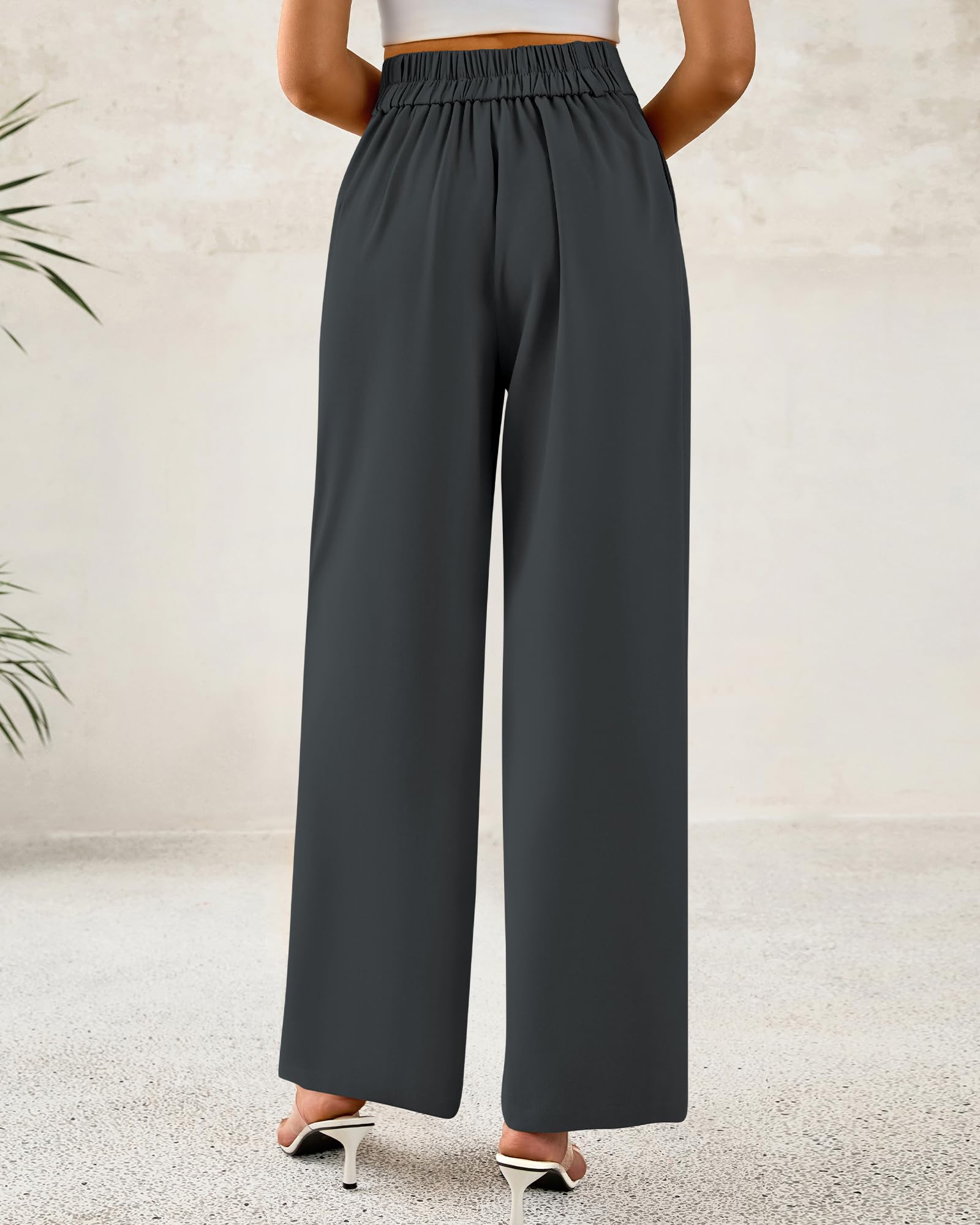 Foto 4 pulgar | Pantalones De Vestir De Pierna Ancha Btfbm 2025 De Cintura Alta Para Mujer - Venta Internacional.