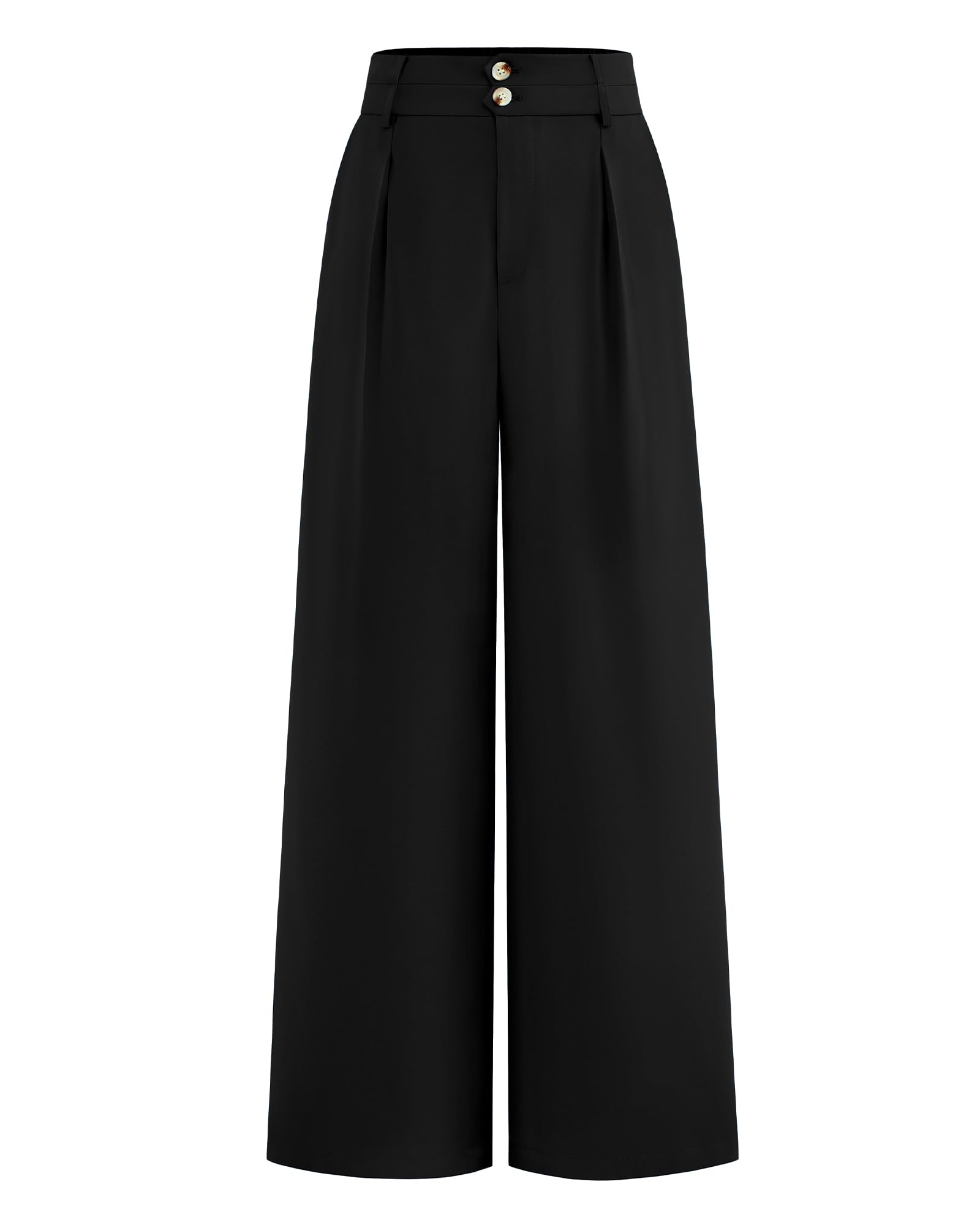 Pantalones De Vestir De Pierna Ancha Btfbm 2025 Para Mujer De Cintura Alta, Negros - Venta Internacional.