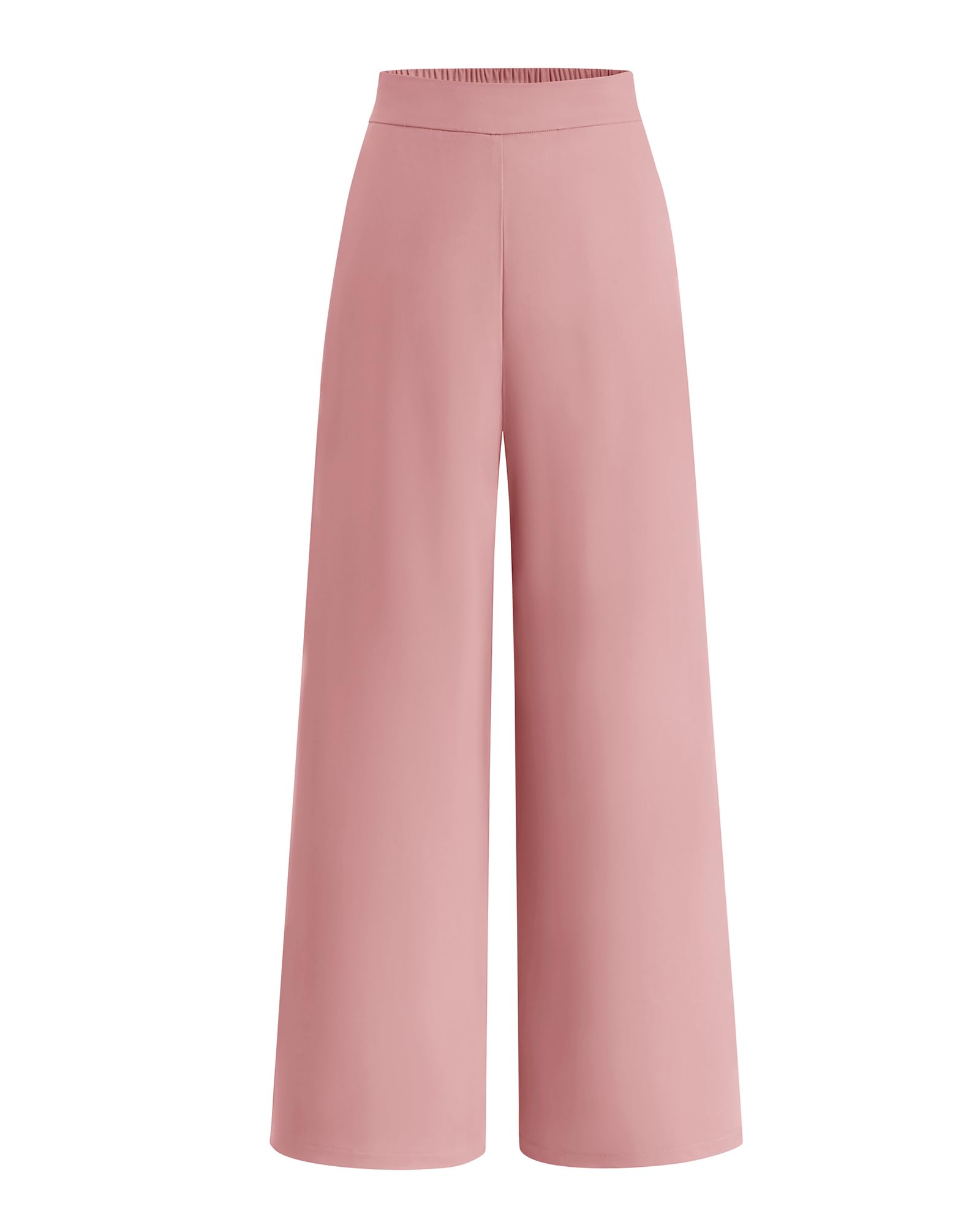 Foto 2 pulgar | Pantalones Anchos Btfbm Para Mujer, Elásticos, Cintura Alta, Color Rosa Palazzo - Venta Internacional.
