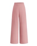 Pantalones Anchos Btfbm Para Mujer, Elásticos, Cintura Alta, Color Rosa Palazzo - Venta Internacional.