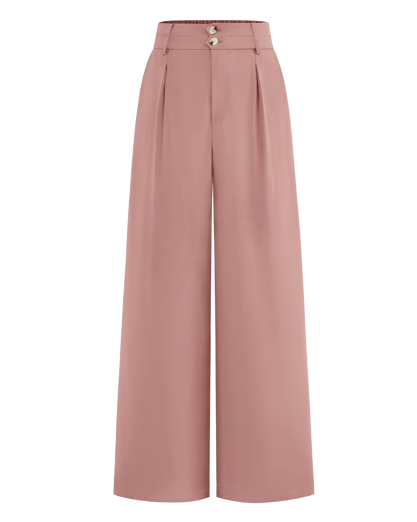Foto 2 pulgar | Pantalones De Vestir De Pierna Ancha Btfbm 2025 Para Mujer De Cintura Alta, Color Rosa - Venta Internacional.