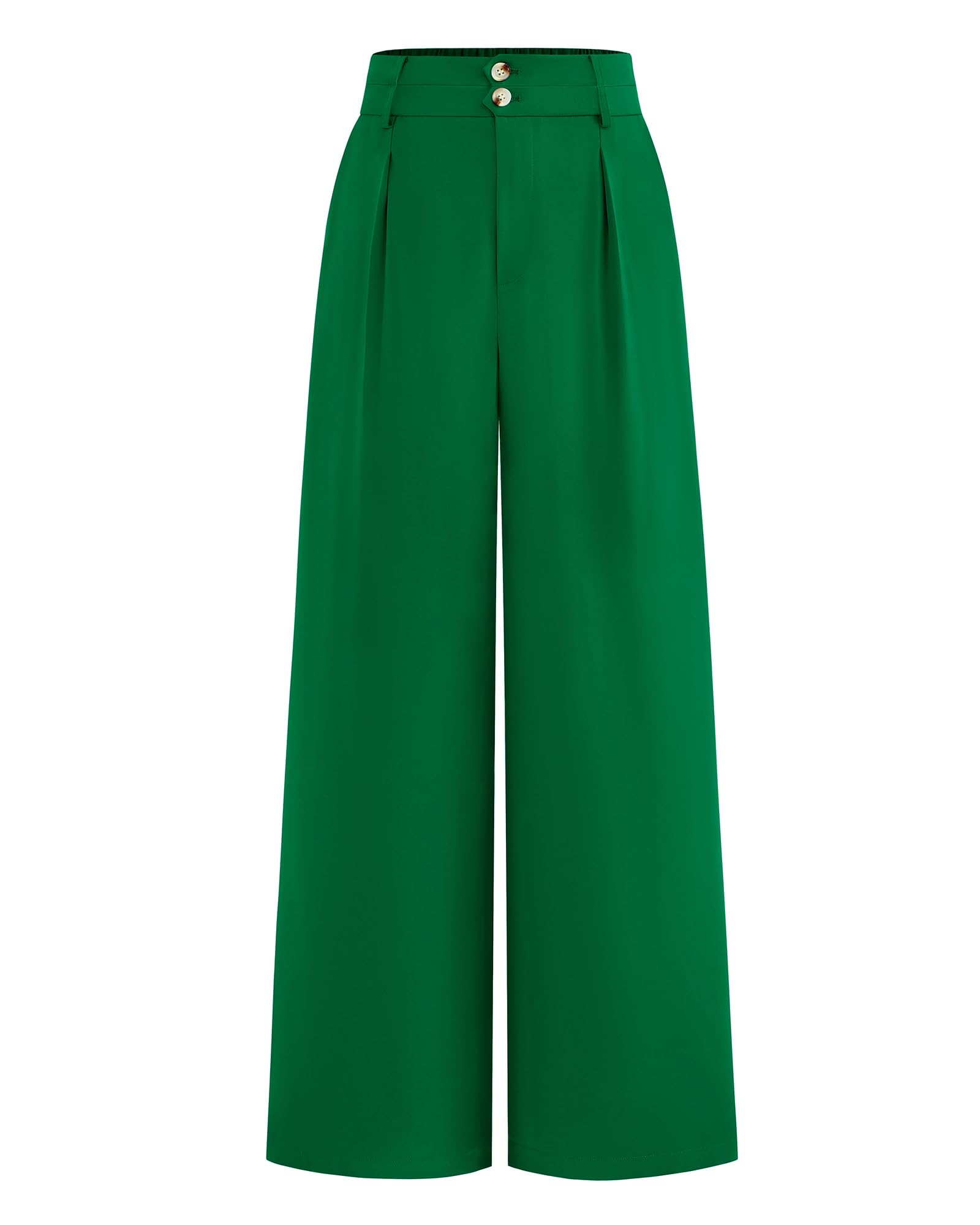 Pantalones De Vestir De Pierna Ancha Btfbm 2025 De Cintura Alta Para Mujer, Verde - Venta Internacional.
