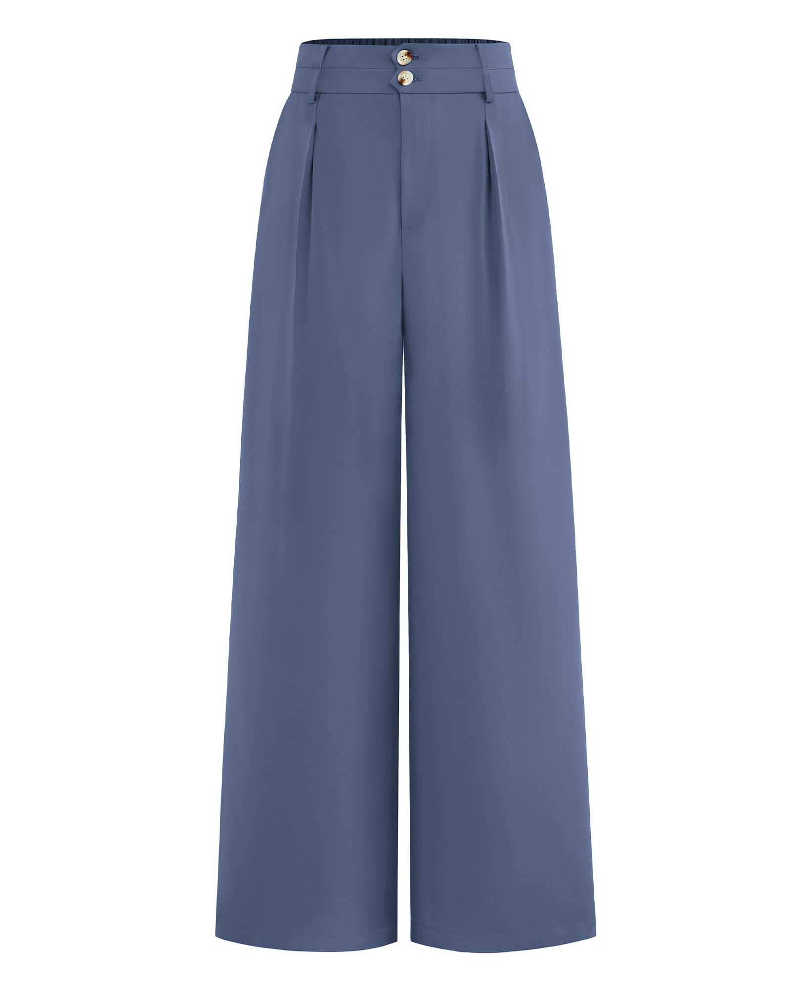 Pantalones De Vestir De Pierna Ancha Btfbm 2025 De Cintura Alta Para Mujer, Gris Y Azul - Venta Internacional.