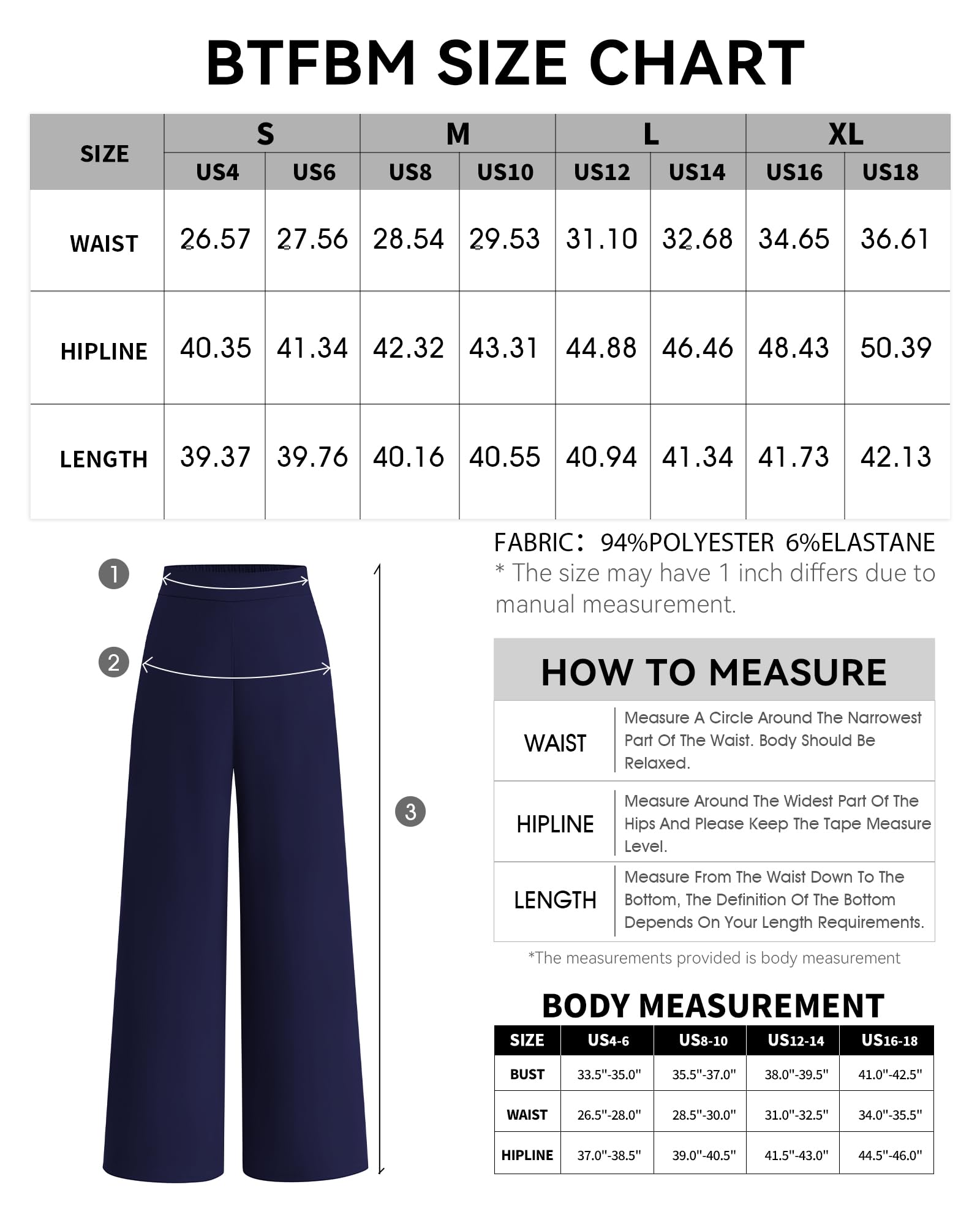 Foto 7 pulgar | Pantalones De Pierna Ancha Btfbm Para Mujer, Cintura Alta Y Elásticos Con Bolsillos - Venta Internacional.
