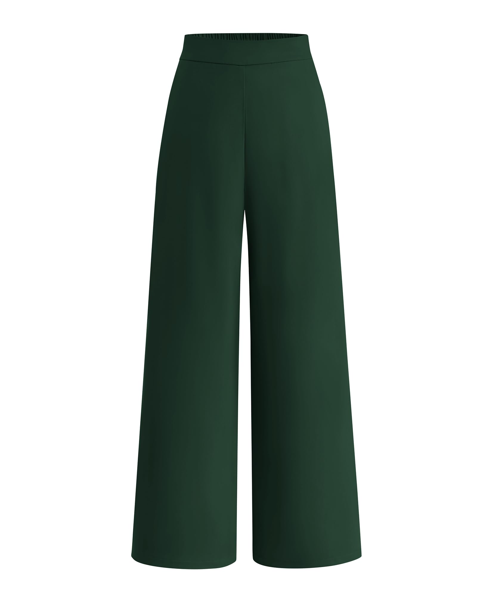 Pantalones De Pierna Ancha Btfbm Para Mujer, Elásticos, Cintura Alta, Color Verde Palazzo - Venta Internacional.