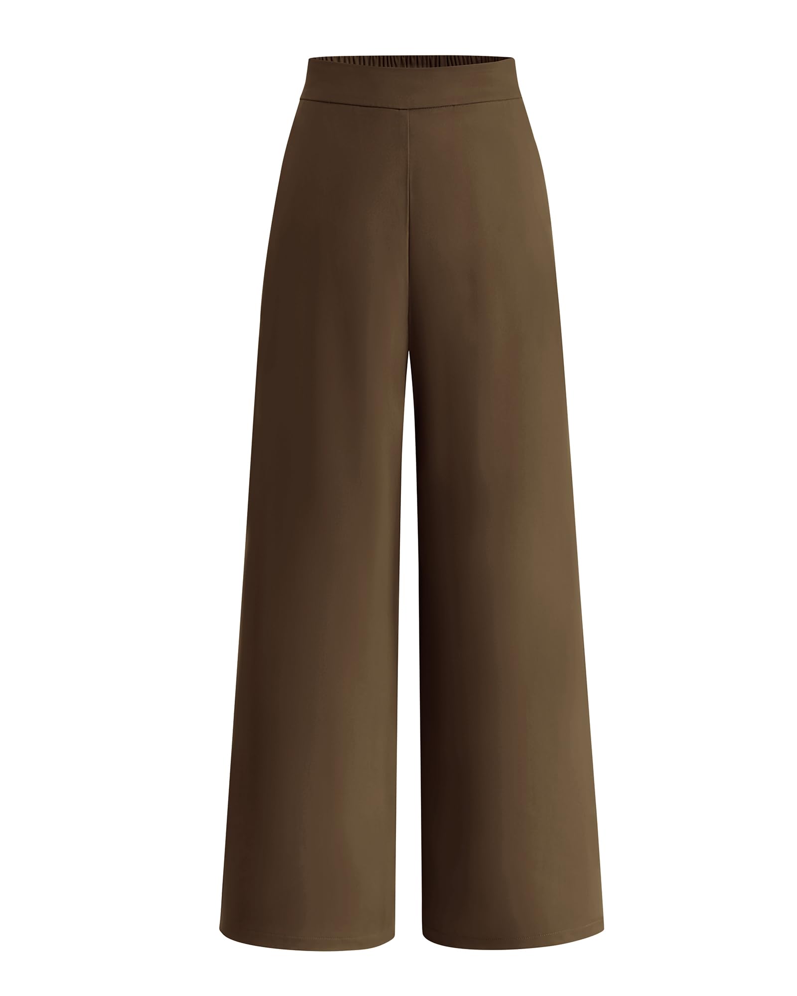 Pantalones De Pierna Ancha Btfbm Para Mujer, Elásticos, Cintura Alta, Palazzo Coffee - Venta Internacional.
