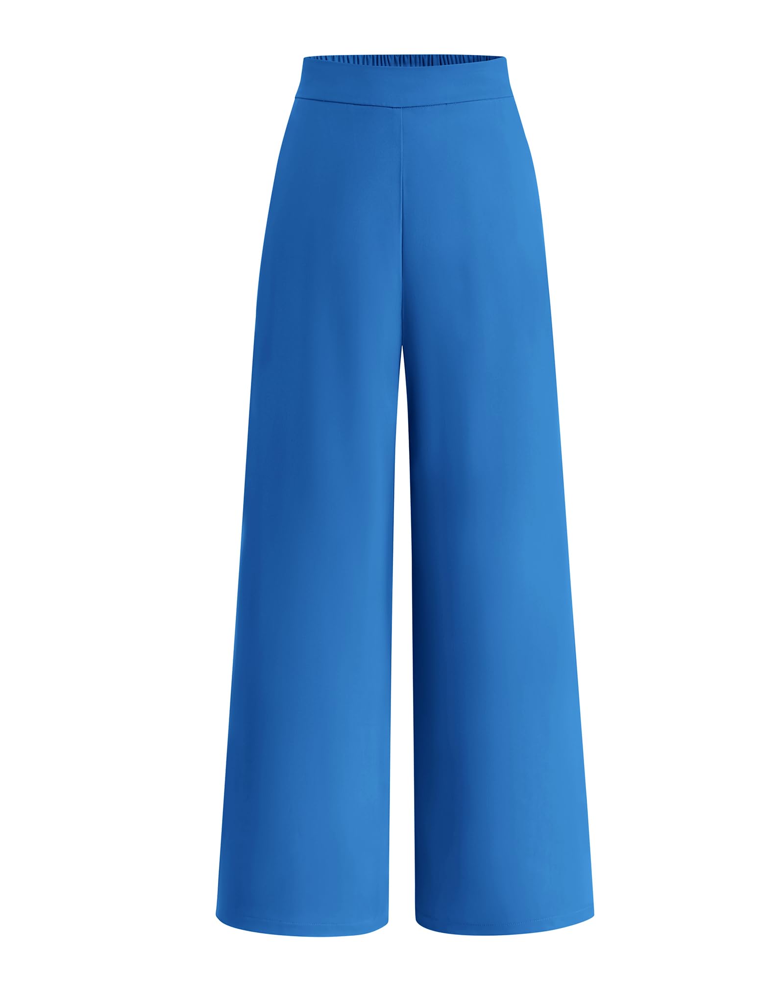 Pantalones De Pierna Ancha Btfbm Para Mujer, Elásticos, Cintura Alta, Color Azul Palazzo - Venta Internacional.