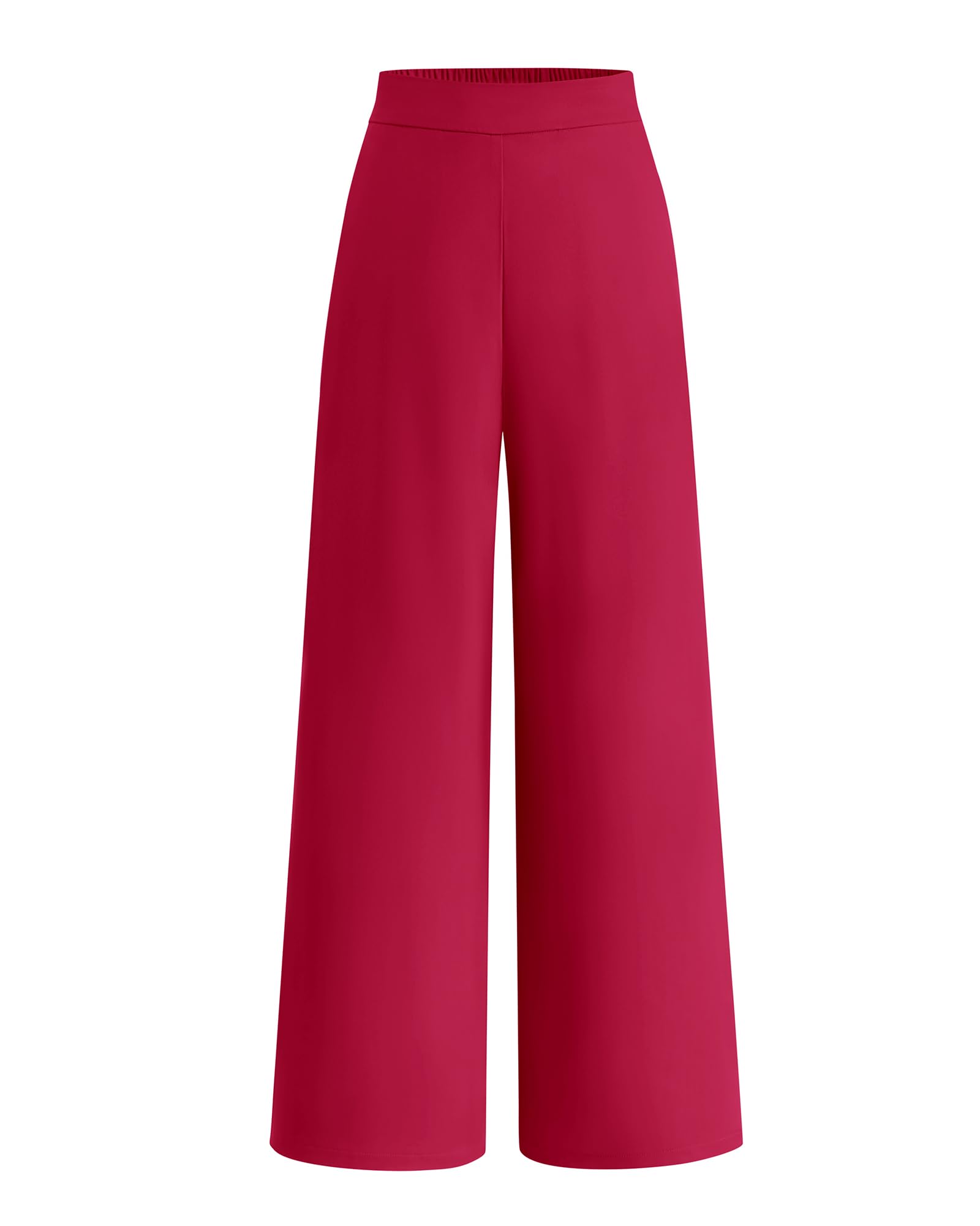 Foto 2 pulgar | Pantalones Anchos Btfbm Para Mujer, Elásticos, Cintura Alta, Color Rojo Palazzo - Venta Internacional.