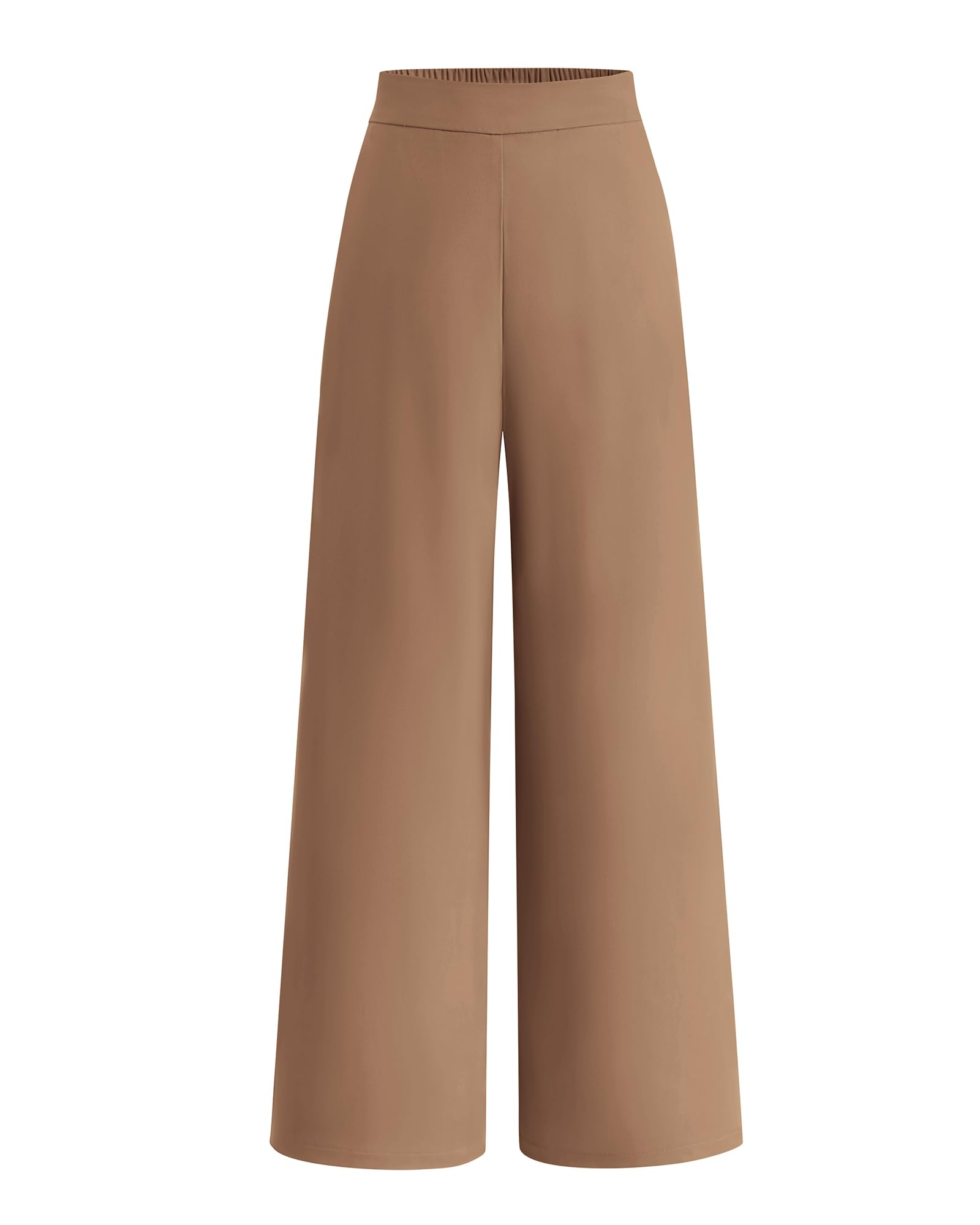 Foto 2 pulgar | Pantalones De Pierna Ancha Btfbm Para Mujer, Elásticos, Cintura Alta, Color Caqui - Venta Internacional.