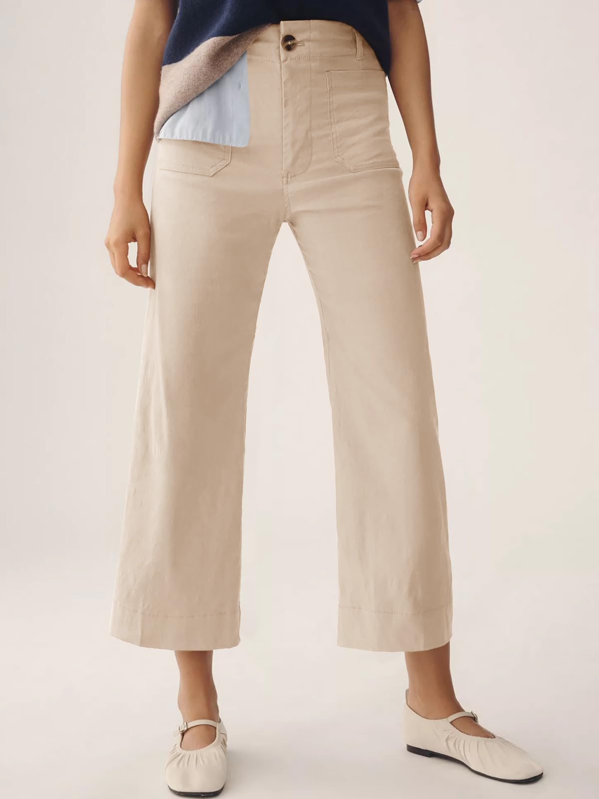 Foto 4 pulgar | Pantalones Cortos De Pierna Ancha Cicy Bell De Cintura Alta Para Mujer - Venta Internacional.