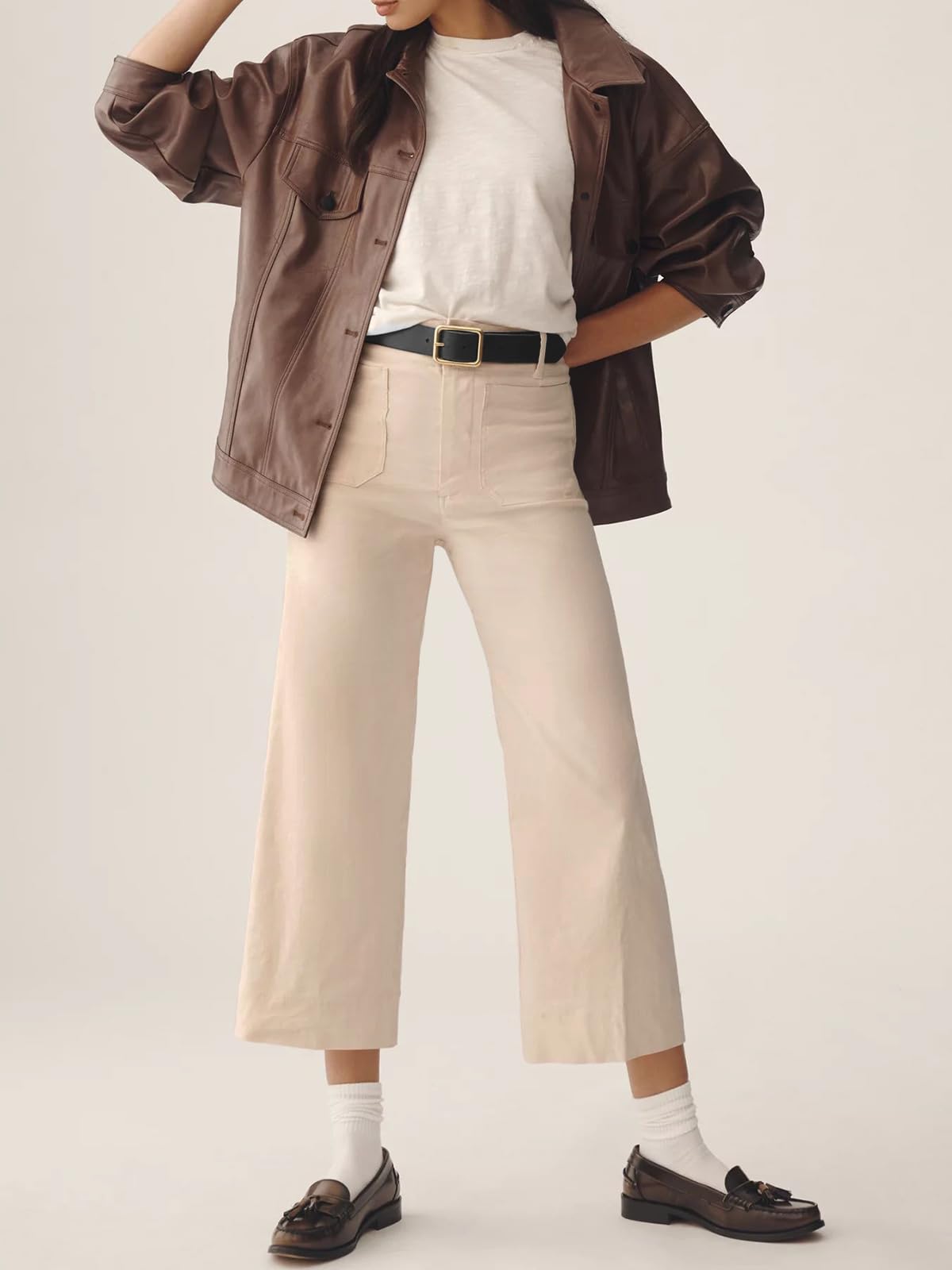 Foto 6 | Pantalones Cortos De Pierna Ancha Cicy Bell De Cintura Alta Para Mujer - Venta Internacional.