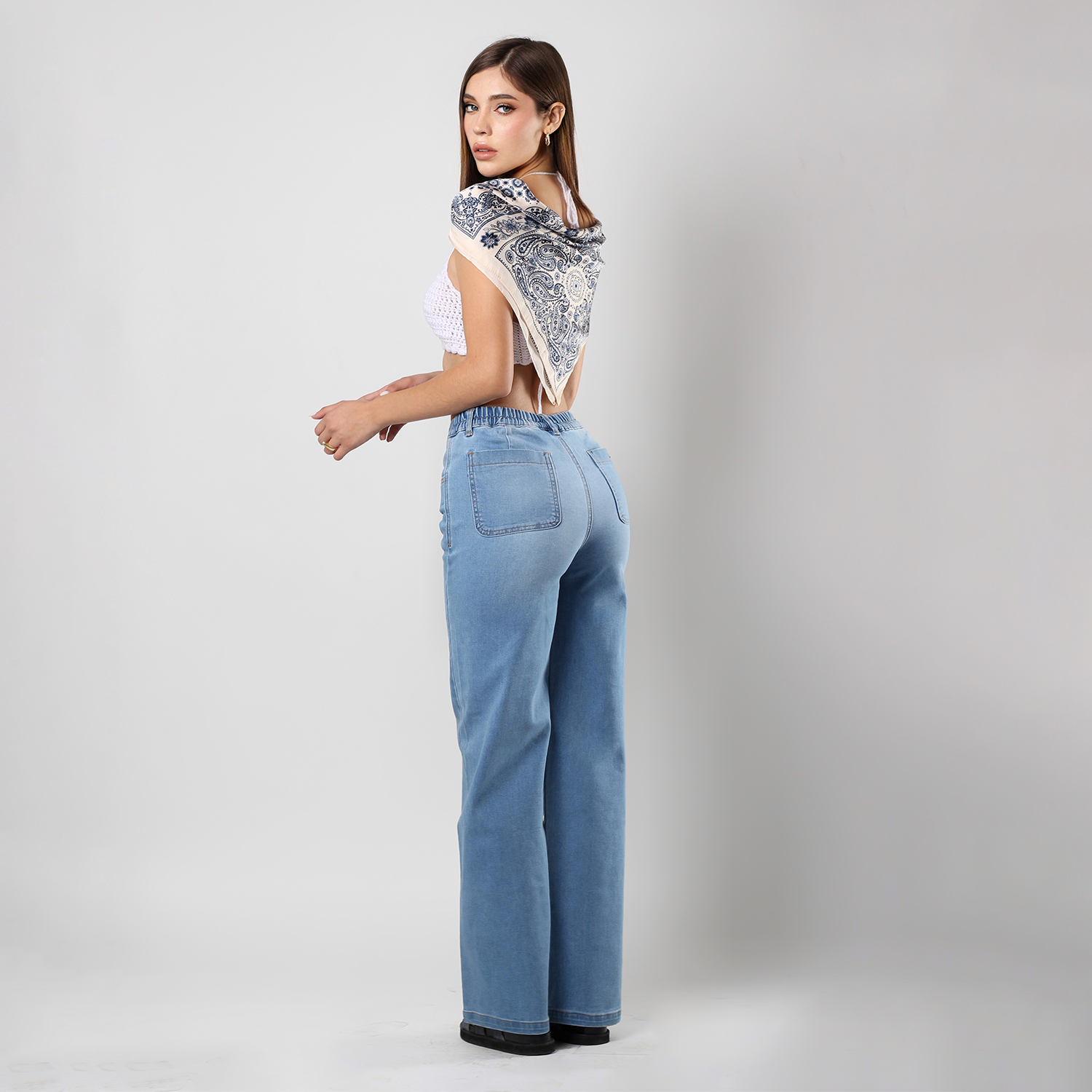 Foto 5 pulgar | Pantalón Recto Cadera Alta Para Mujer - Savi Basic