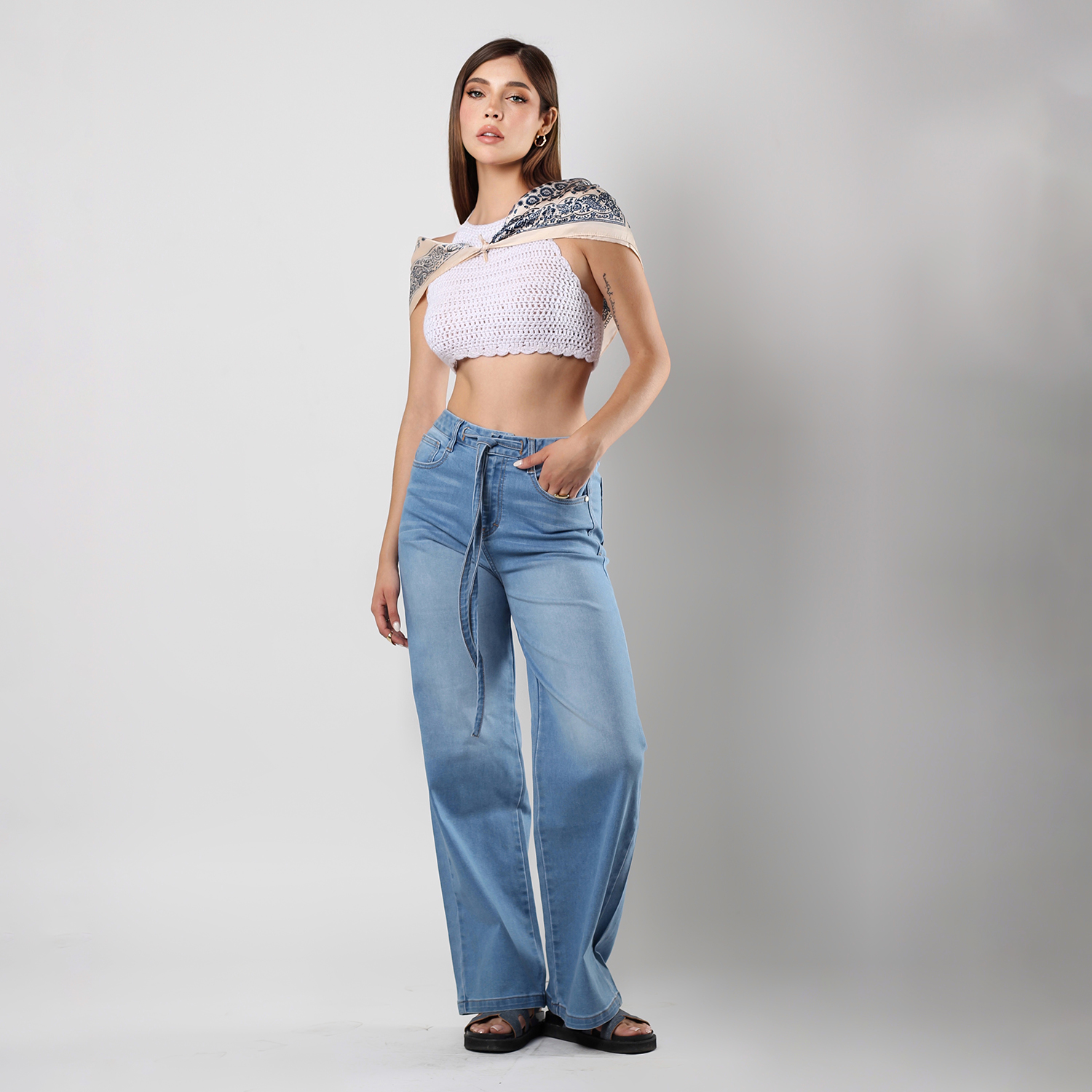 Foto 5 | Pantalón Recto Cadera Alta Para Mujer - Savi Basic