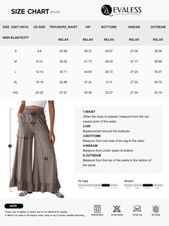 Foto 6 | Pantalones Evaless, Cintura Alta, Pierna Ancha, Acampanados, Gris, Para Mujer - Venta Internacional.