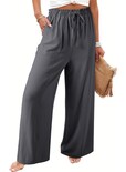 Pantalones Anchos Dokotoo Palazzo Pantalones Gris Oscuro Para Mujer - Venta Internacional.