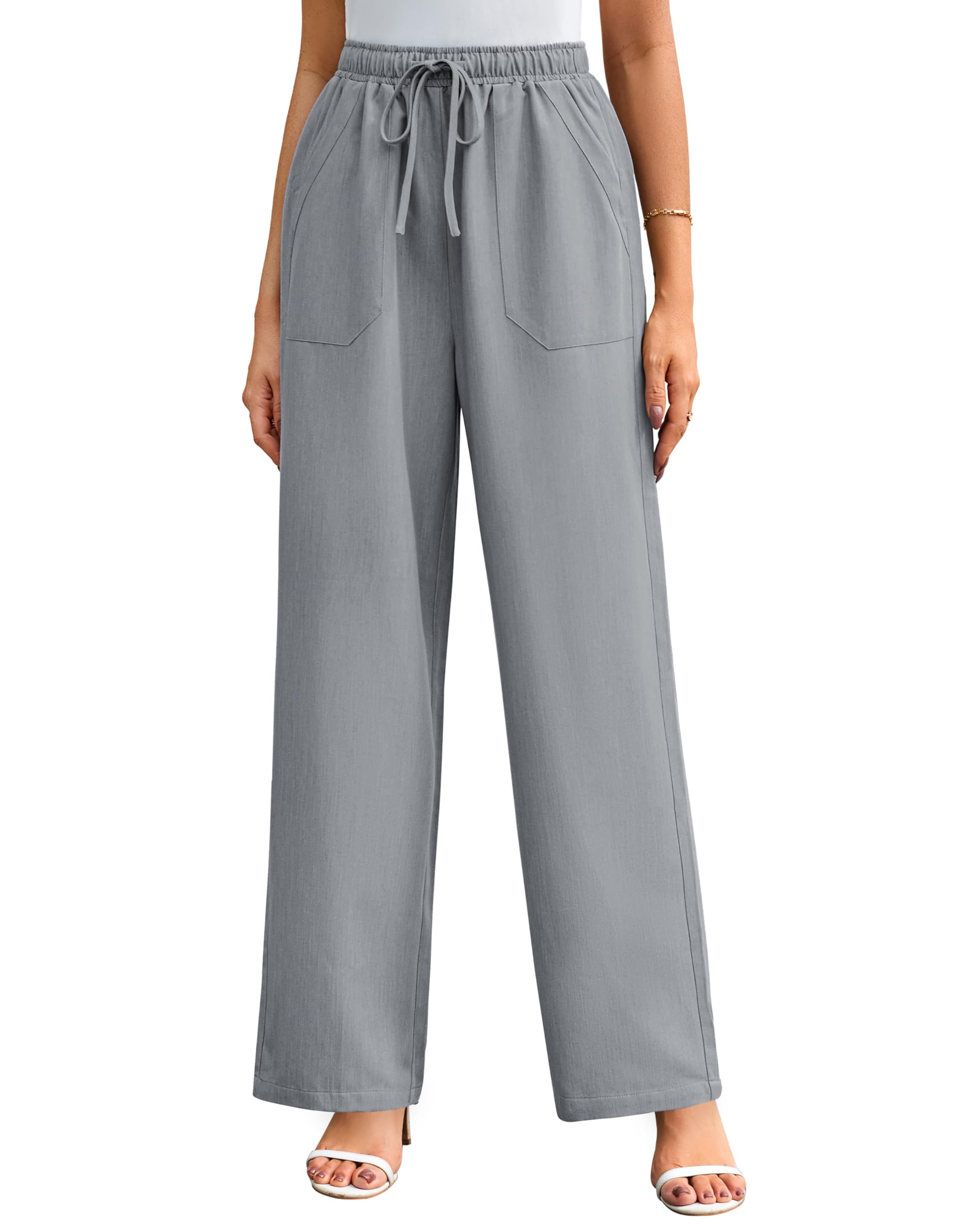 Foto 2 pulgar | Pantalones Grace Karin Con Cintura Elástica Para Mujer, Color Gris, 2xl - Venta Internacional.