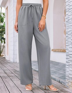 Foto 2 | Pantalones Grace Karin Con Cintura Elástica Para Mujer, Color Gris, 2xl - Venta Internacional.