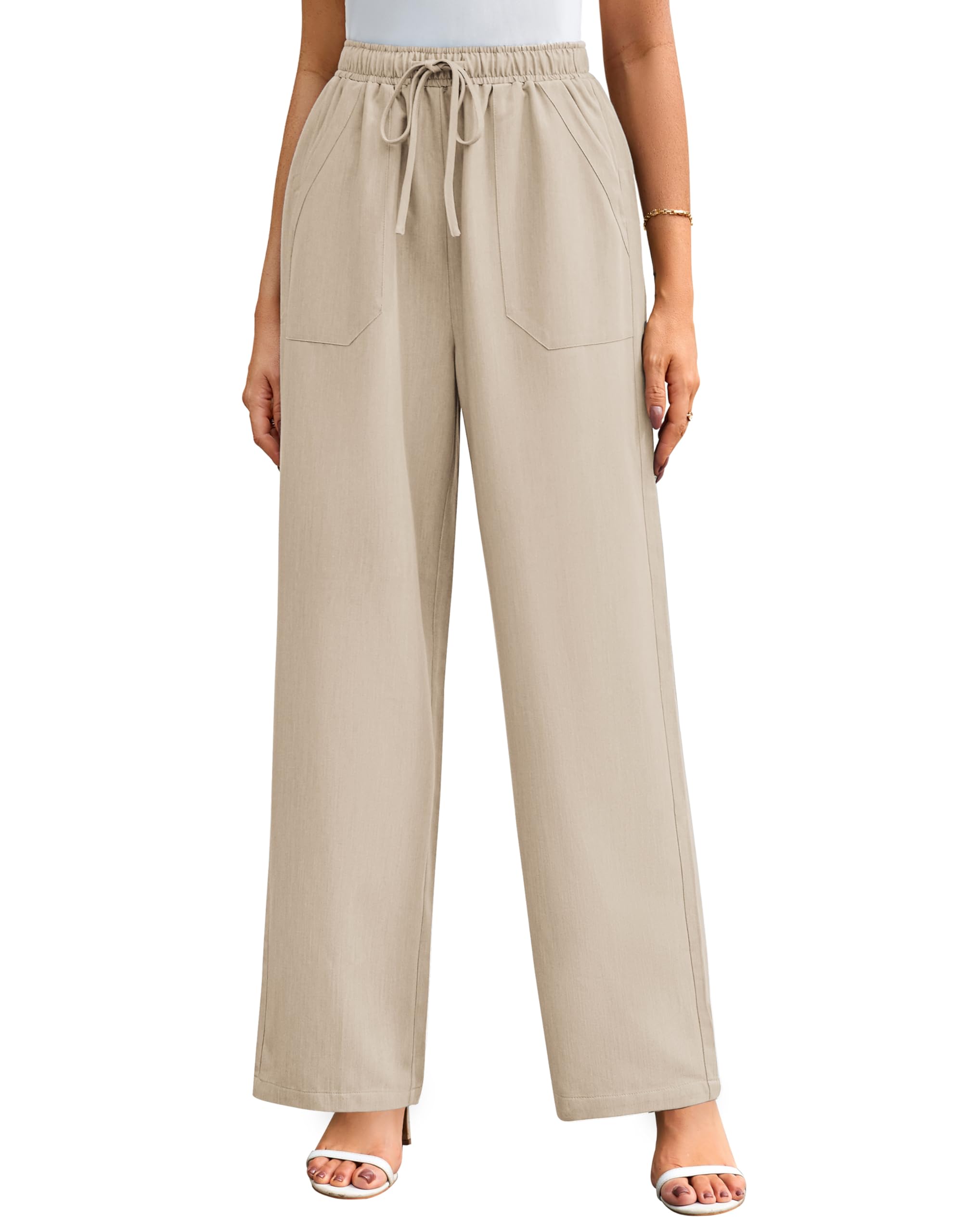 Foto 2 pulgar | Pantalones Palazzo Grace Karin De Verano Para Mujer, Color Albaricoque, Talla S - Venta Internacional.