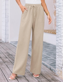 Foto 2 | Pantalones Palazzo Grace Karin De Verano Para Mujer, Color Albaricoque, Talla S - Venta Internacional.